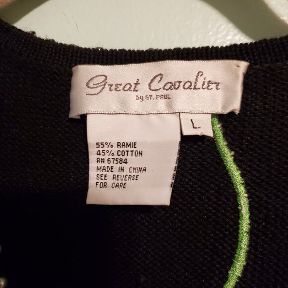 Vintage Halloween Maximalist Beaded Cardigan Sweater Vest Kitschy Spider Webs - Picture 6 of 10